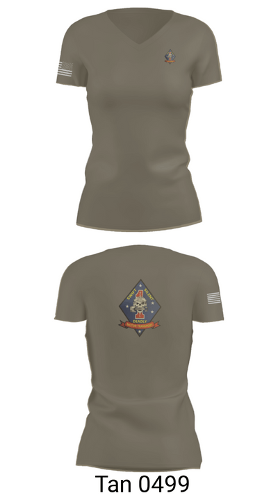 1st Recon 56850190 Women's Short Sleeve V-neck Shirt - 68
