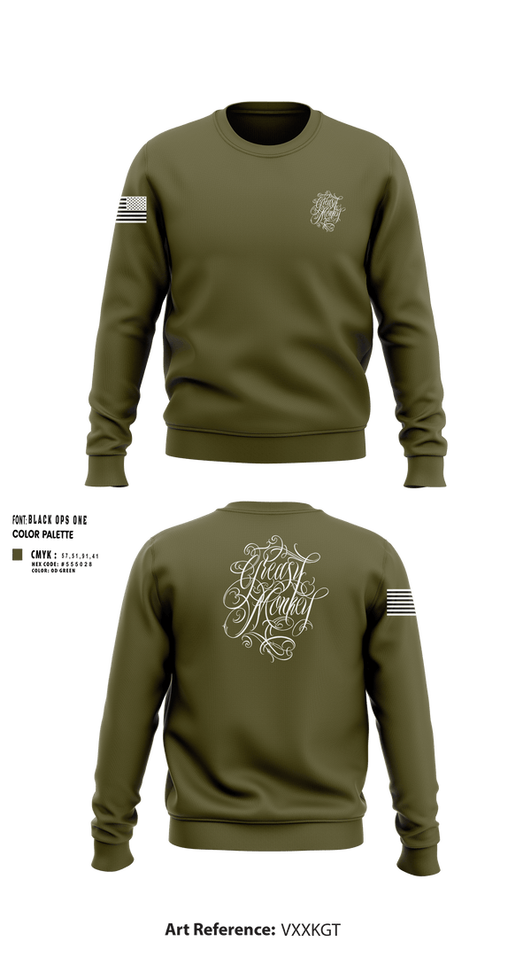 Crew Neck Sweatshirt, GreasyMonkey Tattoos, , Teamtime, Team time, sublimation, custom sports apparel, team uniforms, spirit wear, spiritwear, sports uniforms, custom shirts, team store, custom team store, fundraiser sports, apparel fundraiser