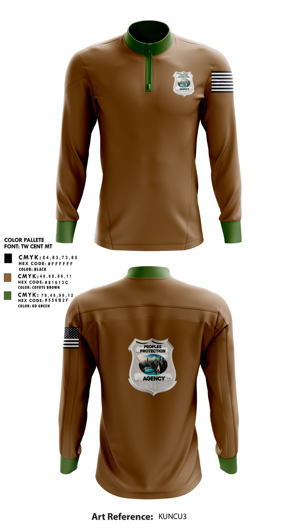 Quarter Zip Jacket, Peoples Protection Agency, LLC, , Teamtime, Team time, sublimation, custom sports apparel, team uniforms, spirit wear, spiritwear, sports uniforms, custom shirts, team store, custom team store, fundraiser sports, apparel fundraiser