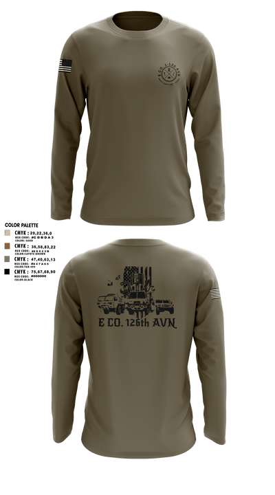 B Co. 1-126AVN 81837658 Long Sleeve Performance Shirt - 105