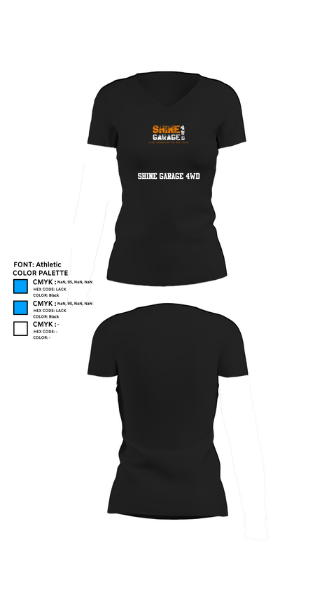 Womens Short Sleeve Vneck Shirt, Shine garage 4wd, , Teamtime, Team time, sublimation, custom sports apparel, team uniforms, spirit wear, spiritwear, sports uniforms, custom shirts, team store, custom team store, fundraiser sports, apparel fundraiser