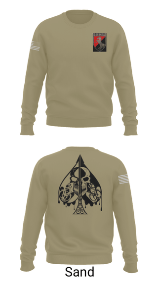 Crew Neck Sweatshirt, Dealer Company, 1/11 ACR, Army, Teamtime, Team time, sublimation, custom sports apparel, team uniforms, spirit wear, spiritwear, sports uniforms, custom shirts, team store, custom team store, fundraiser sports, apparel fundraiser