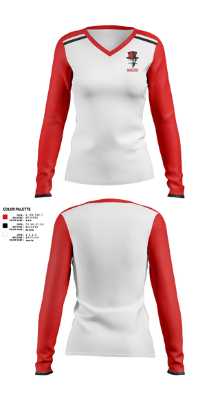 Womens Long Sleeve Vneck Shirt, Marblehead softball, Softball, Teamtime, Team time, sublimation, custom sports apparel, team uniforms, spirit wear, spiritwear, sports uniforms, custom shirts, team store, custom team store, fundraiser sports, apparel fundraiser