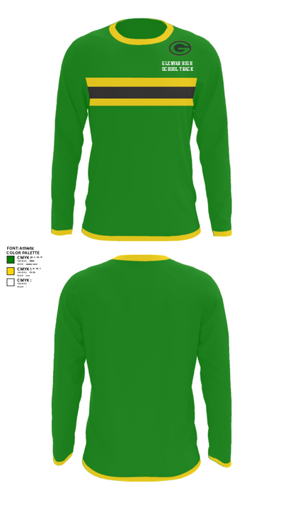 Glenvar High School Track 95759038 Long Sleeve Performance Shirt - 23