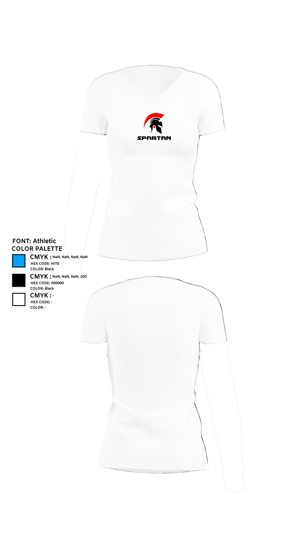 Womens Short Sleeve Vneck Shirt, Spartan Const & Remodeling, , Teamtime, Team time, sublimation, custom sports apparel, team uniforms, spirit wear, spiritwear, sports uniforms, custom shirts, team store, custom team store, fundraiser sports, apparel fundraiser