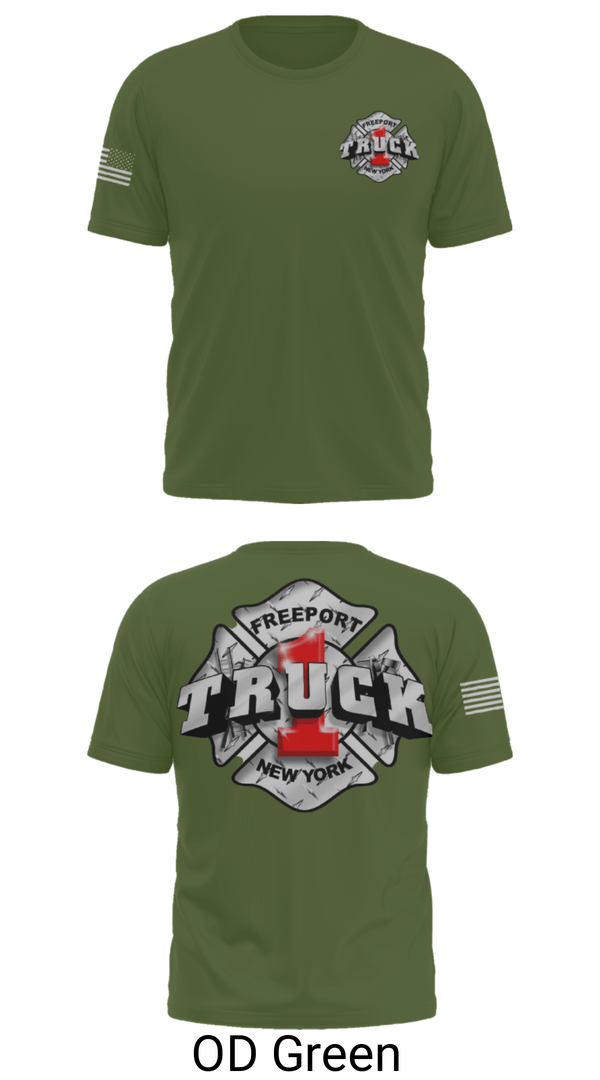 Short Sleeve Performance Shirt, Truck 1, Fire Department, Teamtime, Team time, sublimation, custom sports apparel, team uniforms, spirit wear, spiritwear, sports uniforms, custom shirts, team store, custom team store, fundraiser sports, apparel fundraiser