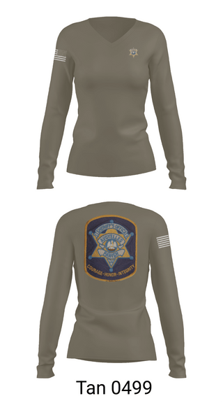 Womens Long Sleeve Vneck Shirt, Criminal Investigation, , Teamtime, Team time, sublimation, custom sports apparel, team uniforms, spirit wear, spiritwear, sports uniforms, custom shirts, team store, custom team store, fundraiser sports, apparel fundraiser