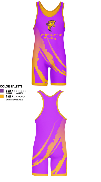 Taylorville Jr High 55200275 Wrestling Singlet - 5