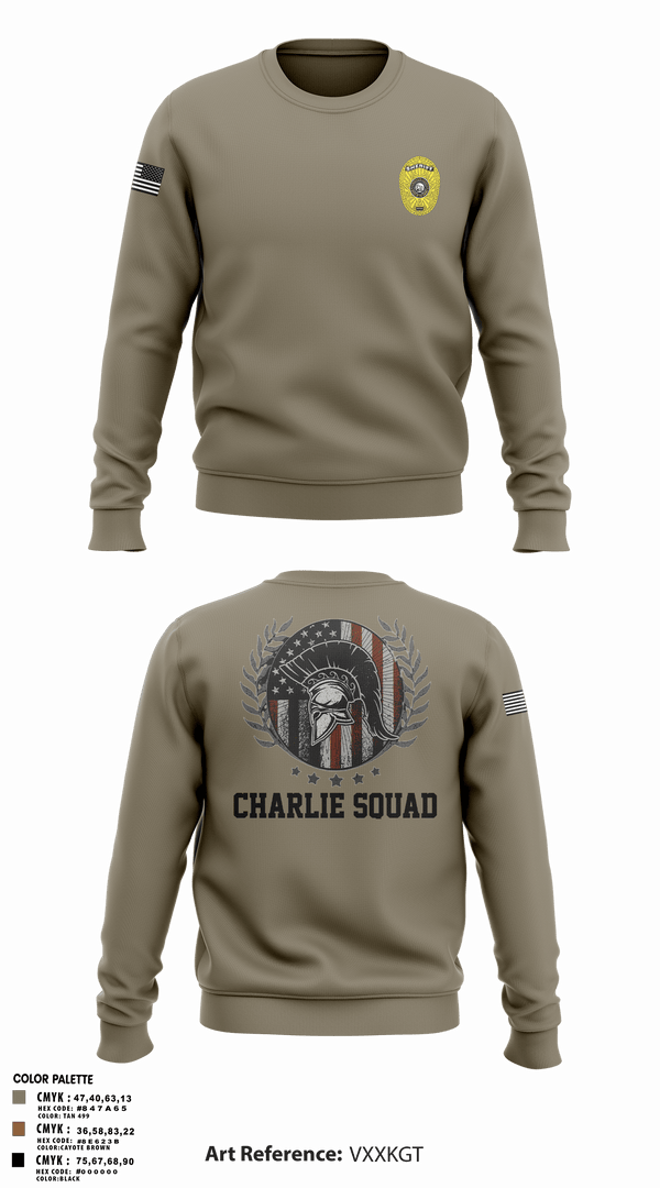 Crew Neck Sweatshirt, Charlie SquadCharlie SquadCNT (Crisis Negotiation Team), Police, Teamtime, Team time, sublimation, custom sports apparel, team uniforms, spirit wear, spiritwear, sports uniforms, custom shirts, team store, custom team store, fundraiser sports, apparel fundraiser