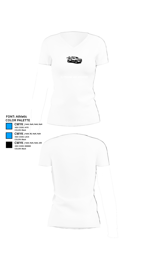 Womens Short Sleeve Vneck Shirt, EJ TOWING AND RECOVERY, , Teamtime, Team time, sublimation, custom sports apparel, team uniforms, spirit wear, spiritwear, sports uniforms, custom shirts, team store, custom team store, fundraiser sports, apparel fundraiser