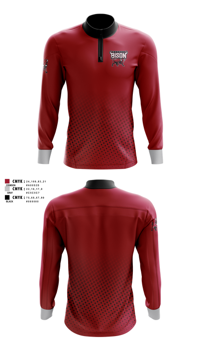Bethel high school LAX 55721530 Quarter Zip Jacket - 1