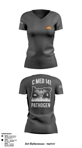 Womens Short Sleeve Vneck Shirt, C Med, National Guard, Teamtime, Team time, sublimation, custom sports apparel, team uniforms, spirit wear, spiritwear, sports uniforms, custom shirts, team store, custom team store, fundraiser sports, apparel fundraiser