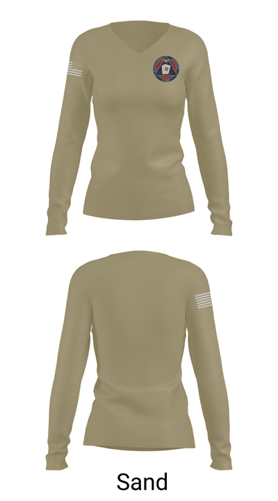 2D INTEL BN S1 60990393 Women's Long Sleeve V-neck Shirt -1 97