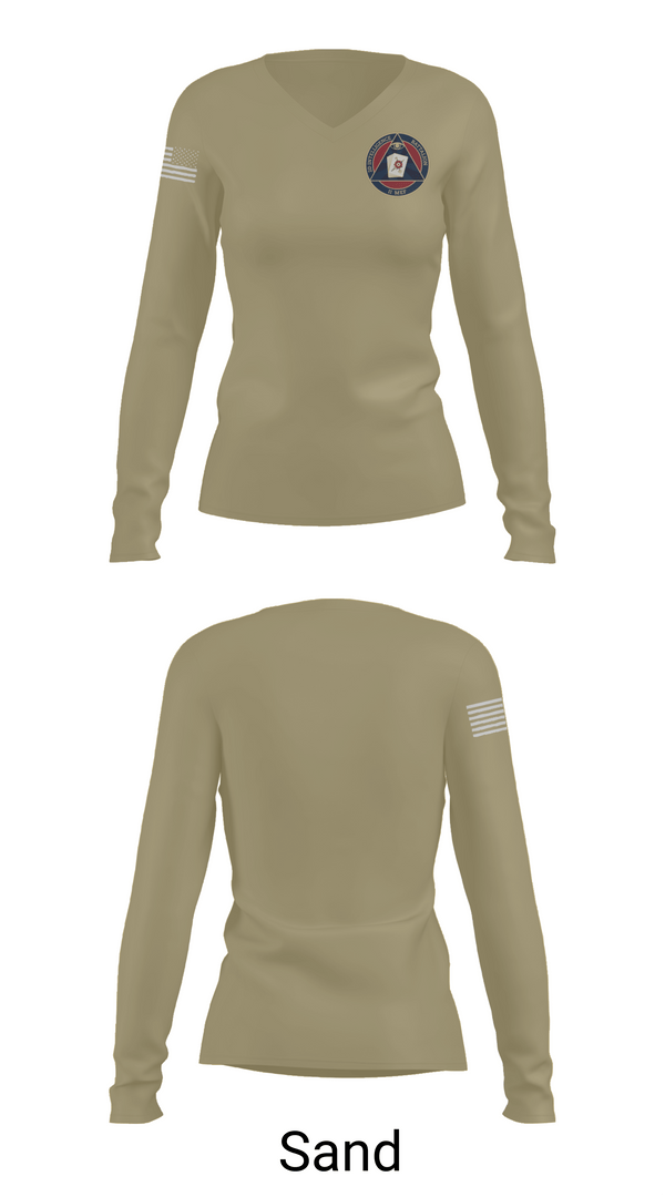 Womens Long Sleeve Vneck Shirt 1, 2D INTEL BN S1, Marines, Teamtime, Team time, sublimation, custom sports apparel, team uniforms, spirit wear, spiritwear, sports uniforms, custom shirts, team store, custom team store, fundraiser sports, apparel fundraiser
