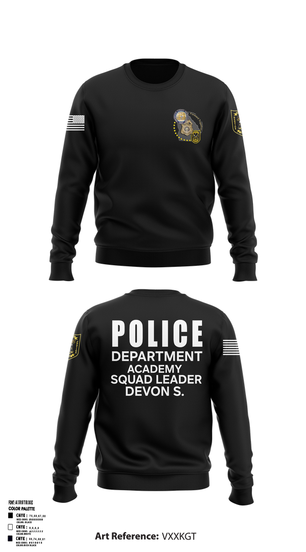 Crew Neck Sweatshirt, Police Department Academy, , Teamtime, Team time, sublimation, custom sports apparel, team uniforms, spirit wear, spiritwear, sports uniforms, custom shirts, team store, custom team store, fundraiser sports, apparel fundraiser