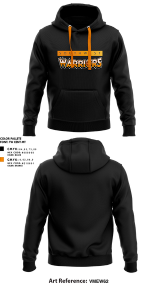 Hoodie, Southwest Warriors Basketball, Spirit Store, Teamtime, Team time, sublimation, custom sports apparel, team uniforms, spirit wear, spiritwear, sports uniforms, custom shirts, team store, custom team store, fundraiser sports, apparel fundraiser
