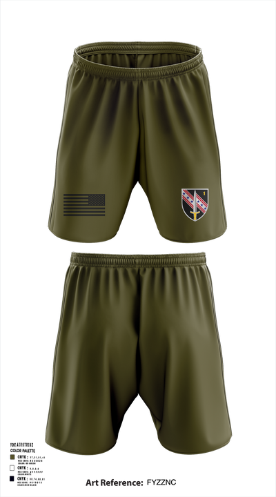 B Co 1-54 SFAB MAT 6122 Athletic Shorts With Pockets - 125