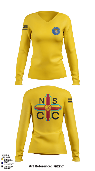 Zia division 50198022 Women's Long Sleeve V-neck Shirt - 98