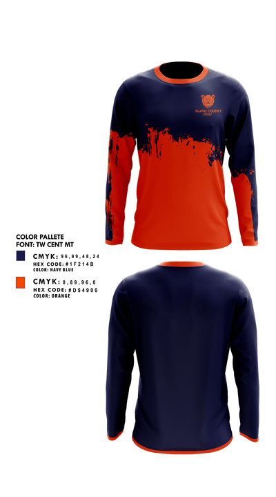 Bland County High School Golf 12644196 Long Sleeve Performance Shirt - 1