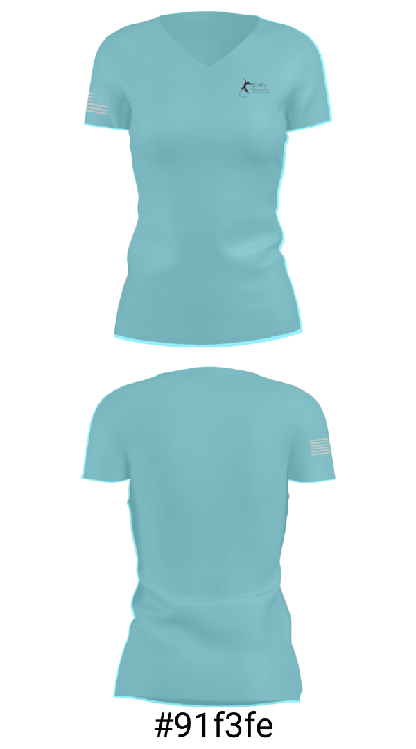 Women's Short Sleeve Vneck Shirt, Doll’s Dance Co., , Teamtime, Team time, sublimation, custom sports apparel, team uniforms, spirit wear, spiritwear, sports uniforms, custom shirts, team store, custom team store, fundraiser sports, apparel fundraiser