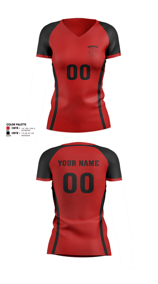 Womens Short Sleeve Vneck Shirt, DuQuoin High School Volleyball, Women's Volleyball, Teamtime, Team time, sublimation, custom sports apparel, team uniforms, spirit wear, spiritwear, sports uniforms, custom shirts, team store, custom team store, fundraiser sports, apparel fundraiser