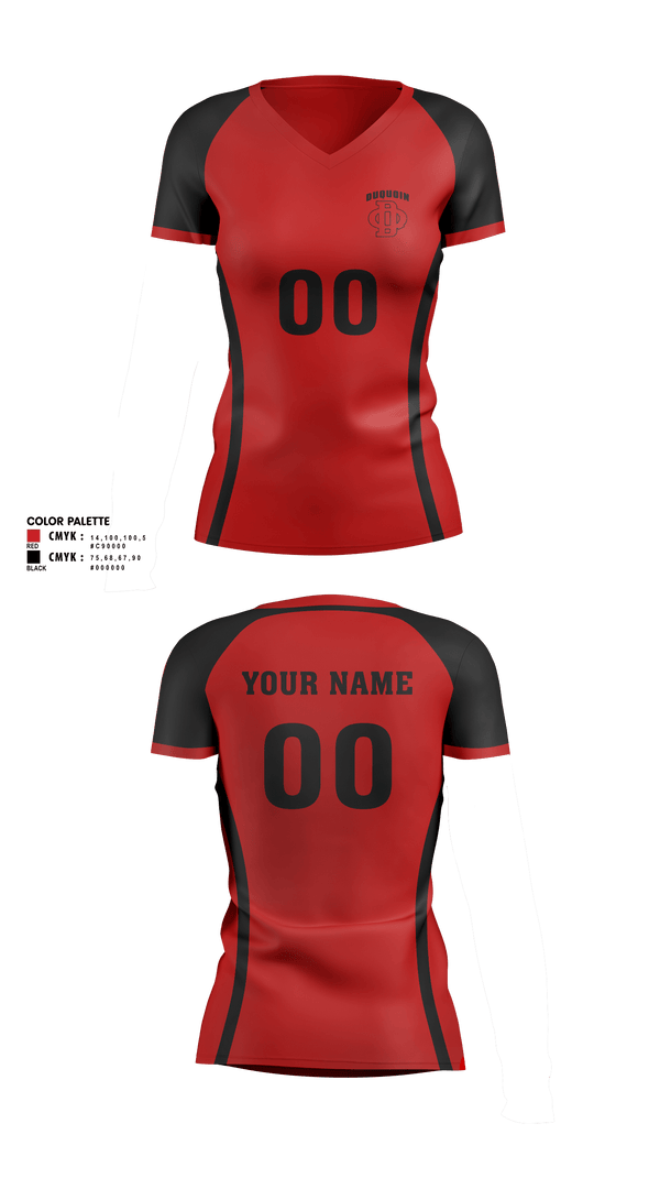 Womens Short Sleeve Vneck Shirt, DuQuoin High School Volleyball, Women's Volleyball, Teamtime, Team time, sublimation, custom sports apparel, team uniforms, spirit wear, spiritwear, sports uniforms, custom shirts, team store, custom team store, fundraiser sports, apparel fundraiser