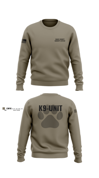 Crew Neck Sweatshirt, Vance County Sheriff's Office  K9 Unit, Police, Teamtime, Team time, sublimation, custom sports apparel, team uniforms, spirit wear, spiritwear, sports uniforms, custom shirts, team store, custom team store, fundraiser sports, apparel fundraiser