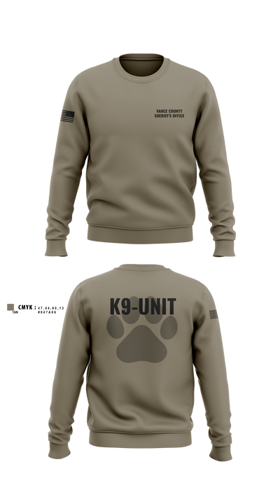 Vance County Sheriff's Office  K9 Unit 48237740 Crew Neck Sweatshirt - 3