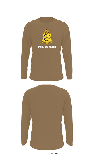 Long Sleeve Performance Shirt, 1-200 Infantry, National Guard, Teamtime, Team time, sublimation, custom sports apparel, team uniforms, spirit wear, spiritwear, sports uniforms, custom shirts, team store, custom team store, fundraiser sports, apparel fundraiser