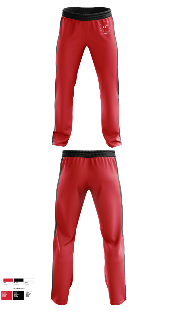 Sweatpants, Union High School Football, Football, Teamtime, Team time, sublimation, custom sports apparel, team uniforms, spirit wear, spiritwear, sports uniforms, custom shirts, team store, custom team store, fundraiser sports, apparel fundraiser