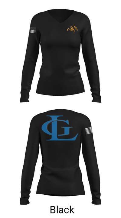 La Grande High School Soccer 88964255 Women's Long Sleeve V-neck Shirt - 35