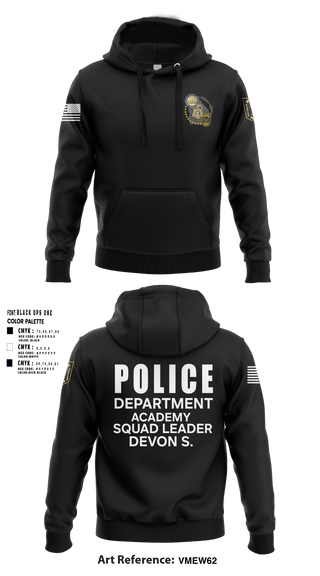 Hoodie, Police Department Academy, , Teamtime, Team time, sublimation, custom sports apparel, team uniforms, spirit wear, spiritwear, sports uniforms, custom shirts, team store, custom team store, fundraiser sports, apparel fundraiser