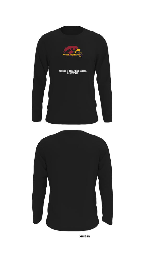 Long Sleeve Performance Shirt, Thomas W Kelly High School Basketball, Women's Basketball, Teamtime, Team time, sublimation, custom sports apparel, team uniforms, spirit wear, spiritwear, sports uniforms, custom shirts, team store, custom team store, fundraiser sports, apparel fundraiser