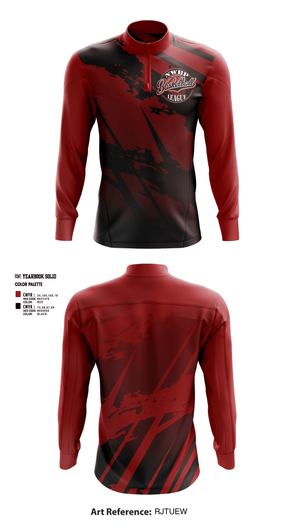 Quarter Zip Jacket, North West Bergen Passaic Basketball League, Men's Basketball, Teamtime, Team time, sublimation, custom sports apparel, team uniforms, spirit wear, spiritwear, sports uniforms, custom shirts, team store, custom team store, fundraiser sports, apparel fundraiser