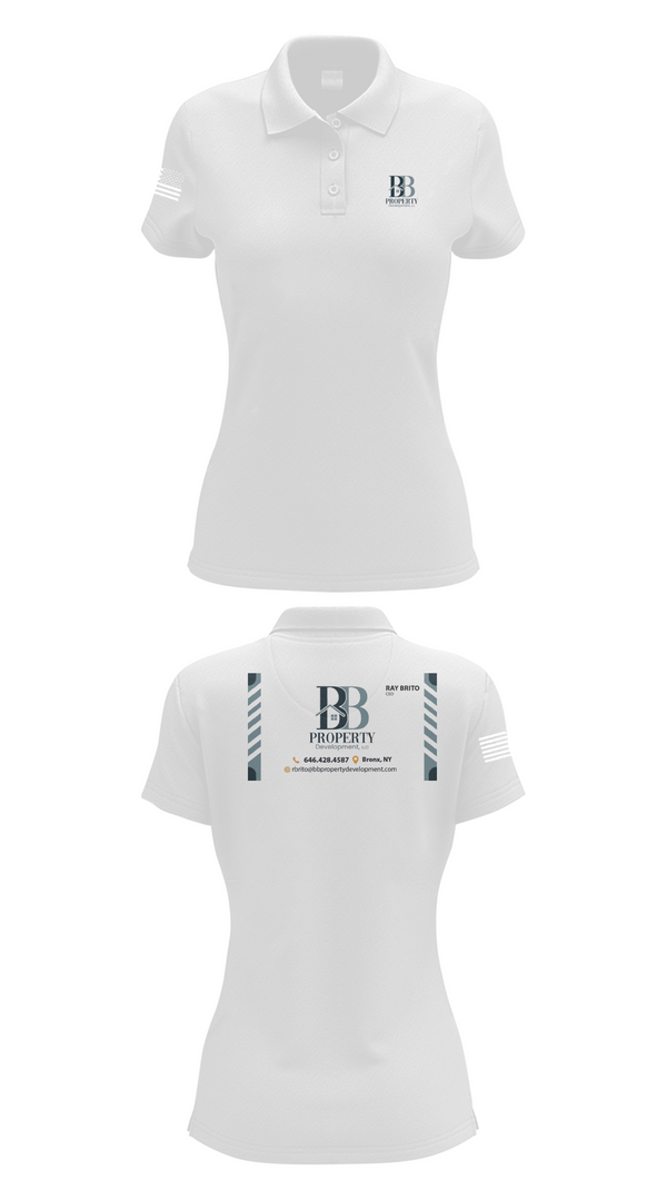 Womens Short Sleeve Performance Polo, BB PROPERTY DEVELOPMENT, , Teamtime, Team time, sublimation, custom sports apparel, team uniforms, spirit wear, spiritwear, sports uniforms, custom shirts, team store, custom team store, fundraiser sports, apparel fundraiser