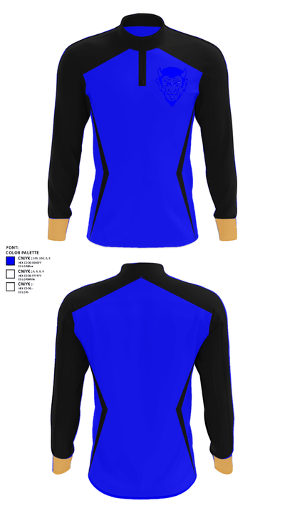 Quincy Senior High School Track 86814708 Quarter Zip Jacket - 30
