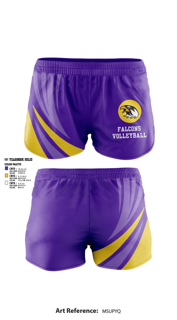 Womens Shorts, Falcons Volleyball, Women's Volleyball, Teamtime, Team time, sublimation, custom sports apparel, team uniforms, spirit wear, spiritwear, sports uniforms, custom shirts, team store, custom team store, fundraiser sports, apparel fundraiser