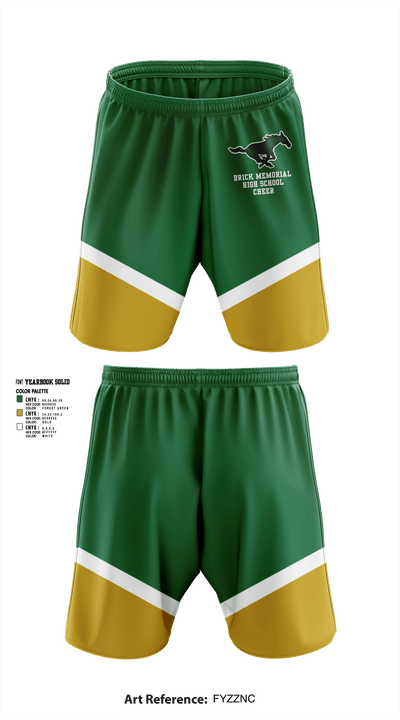 Brick Memorial High School Cheer 20877366 Athletic Shorts With Pockets - 1