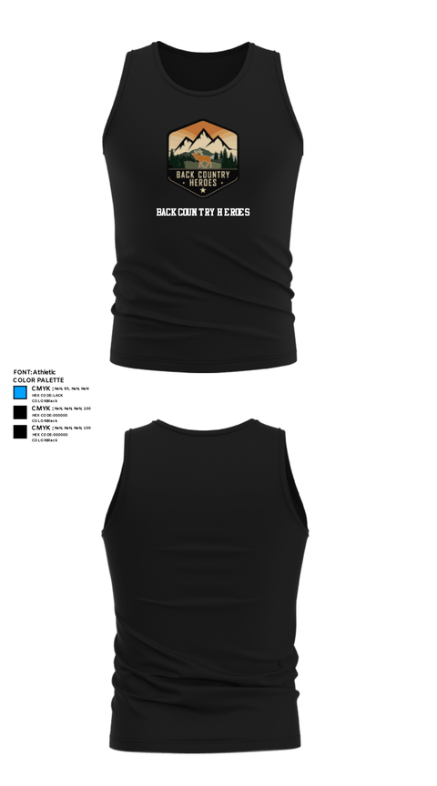 Tank Top, BackCountry Heroes, , Teamtime, Team time, sublimation, custom sports apparel, team uniforms, spirit wear, spiritwear, sports uniforms, custom shirts, team store, custom team store, fundraiser sports, apparel fundraiser