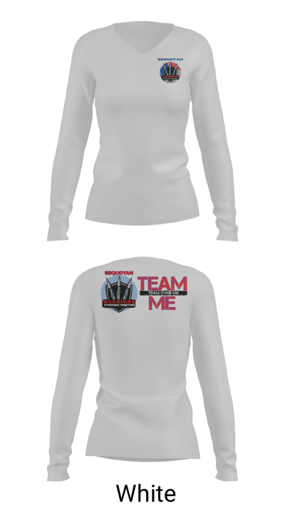 Lady Warriors 17642628 Women's Long Sleeve V-neck Shirt - 16