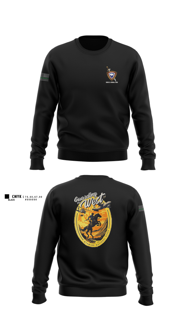 Crew Neck Sweatshirt, HHB 2-300th FAR, National Guard, Teamtime, Team time, sublimation, custom sports apparel, team uniforms, spirit wear, spiritwear, sports uniforms, custom shirts, team store, custom team store, fundraiser sports, apparel fundraiser