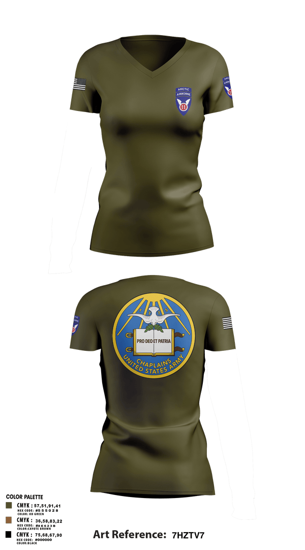 Womens Short Sleeve Vneck Shirt, 11th Infantry Division (ABN), Army, Teamtime, Team time, sublimation, custom sports apparel, team uniforms, spirit wear, spiritwear, sports uniforms, custom shirts, team store, custom team store, fundraiser sports, apparel fundraiser