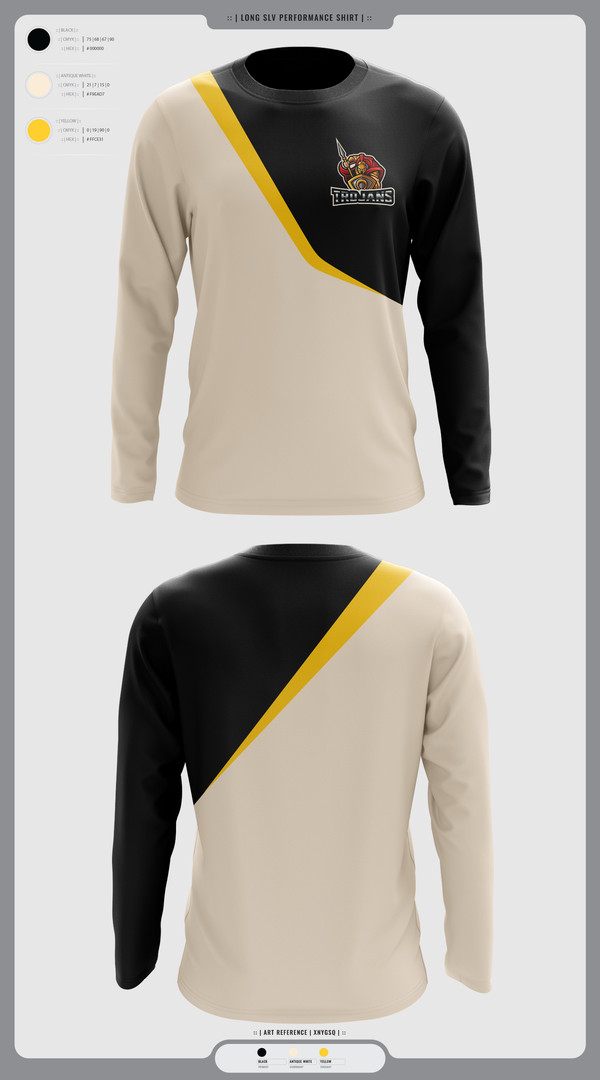 Long Sleeve Performance Shirt, TROJANS, Wrestling, Teamtime, Team time, sublimation, custom sports apparel, team uniforms, spirit wear, spiritwear, sports uniforms, custom shirts, team store, custom team store, fundraiser sports, apparel fundraiser