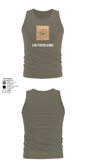 Tank Top, Los Pistoleros, Army, Teamtime, Team time, sublimation, custom sports apparel, team uniforms, spirit wear, spiritwear, sports uniforms, custom shirts, team store, custom team store, fundraiser sports, apparel fundraiser