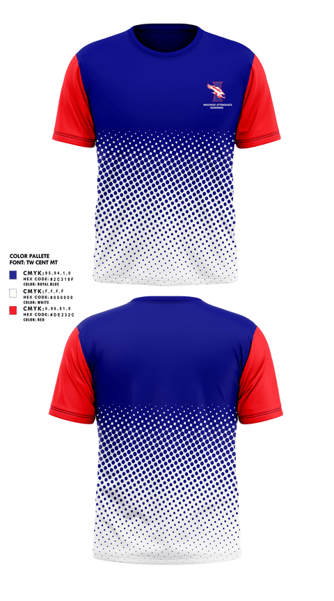 Short Sleeve Performance Shirt, Ingomar Attendance Center (High School) Swimming, Swimming, Teamtime, Team time, sublimation, custom sports apparel, team uniforms, spirit wear, spiritwear, sports uniforms, custom shirts, team store, custom team store, fundraiser sports, apparel fundraiser