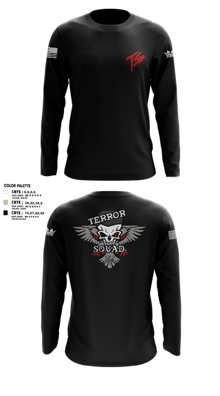 Long Sleeve Performance Shirt, Terro Squad, Army, Teamtime, Team time, sublimation, custom sports apparel, team uniforms, spirit wear, spiritwear, sports uniforms, custom shirts, team store, custom team store, fundraiser sports, apparel fundraiser