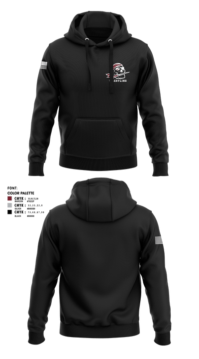 Braden River High School Wrestling 19591085 Hoodie - 4
