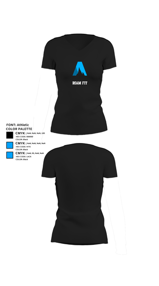 Womens Short Sleeve Vneck Shirt, Roam FIT, , Teamtime, Team time, sublimation, custom sports apparel, team uniforms, spirit wear, spiritwear, sports uniforms, custom shirts, team store, custom team store, fundraiser sports, apparel fundraiser