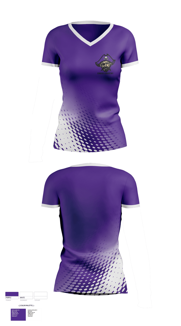 Womens Short Sleeve Vneck Shirt, Piper High School Cross Country, Cross Country, Teamtime, Team time, sublimation, custom sports apparel, team uniforms, spirit wear, spiritwear, sports uniforms, custom shirts, team store, custom team store, fundraiser sports, apparel fundraiser