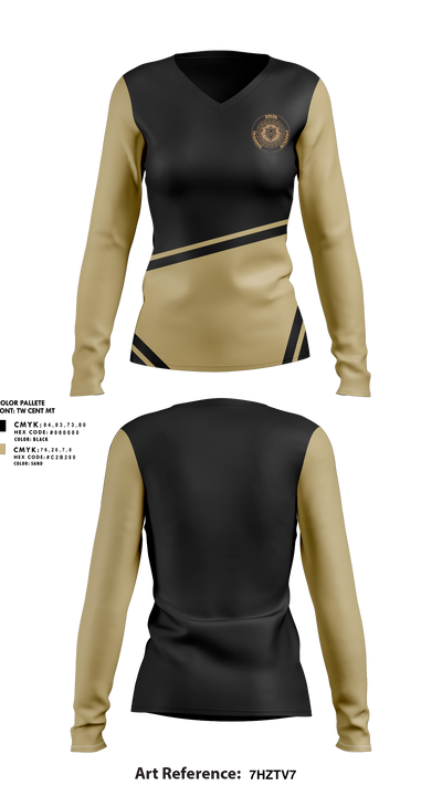 Zelta 38807364 Women's Long Sleeve V-neck Shirt - 1